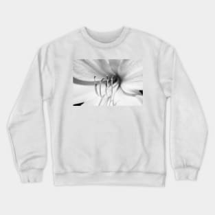 Black and White Macro Lily Crewneck Sweatshirt